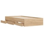 vidaXL Cadre de lit avec tiroirs sans matelas chêne sonoma 90x190 cm