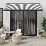 vidaXL Auvent rétractable anthracite/blanc 3x2 5 m tissu et aluminium
