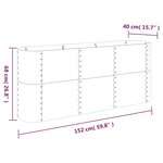 vidaXL Lit surélevé de jardin Acier enduit de poudre Anthracite