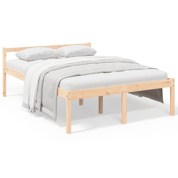 vidaXL Lit pour personne âgée 140x190 cm bois massif de pin