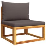 vidaXL Salon de jardin avec coussins 11 Pièces bois massif d'acacia
