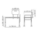 RIDDER Banc de transfert baignoire Blanc 150 kg A0120101