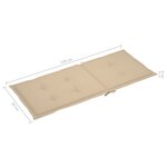 vidaXL Chaise à bascule avec coussin bambou