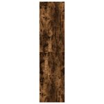 vidaXL Garde-robe chêne fumé 30x50x200 cm bois d'ingénierie
