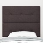 Headboard LED vidaXL Marron Foncé 90 cm en Tissu