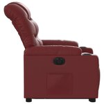 vidaXL Fauteuil inclinable électrique rouge bordeaux similicuir
