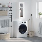 vidaXL Armoire murale blanc brillant 34 5x34x90 cm