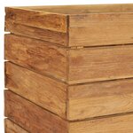 vidaXL Lit surélevé 150x40x72 cm bois de teck recyclé et acier