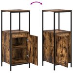 vidaXL Ensemble de meubles de salle de bain 3 pièces en bois d'ingénierie chêne fumé