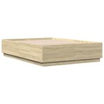vidaXL Cadre de lit chêne sonoma 160x200 cm bois d'ingénierie