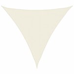 vidaXL Voile de parasol tissu oxford triangulaire 3 6x3 6x3 6 m crème