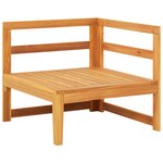 vidaXL Canapé d'angle avec coussins gris foncé Bois d'acacia solide