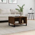 vidaXL Table basse Chêne marron 60x50x36 5 cm Bois d'ingénierie