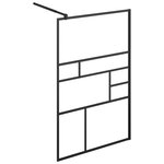 vidaXL Paroi de douche à verre ESG transparent 100x195 cm Noir