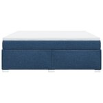 vidaXL Sommier à lattes de lit avec matelas Bleu 180x200 cm Tissu