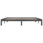 vidaXL Cadre de lit sans matelas bois massif de pin gris 200x200 cm