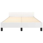 vidaXL Cadre de lit avec tête de lit sans matelas blanc 120x200 cm