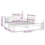 vidaXL Lit coulissant sans matelas noir bois de pin massif