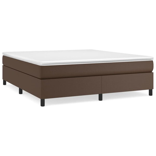 vidaXL Cadre de lit Marron 180x200 cm Similicuir