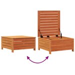 vidaXL Repose-pied de jardin avec coussin bois massif de pin