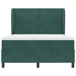 Lit coffre avec matelas en vert foncé  140x190 cm  velours