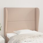 vidaXL Tête de lit avec oreilles Cappuccino 93x23x118/128cm Similicuir
