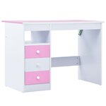 vidaXL Bureau pour enfants Inclinable Rose et blanc