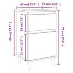 vidaXL Tables de chevet 2 Pièces sonoma gris 40x35x70 cm