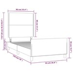 vidaXL Cadre de lit sans matelas taupe 90x190 cm tissu