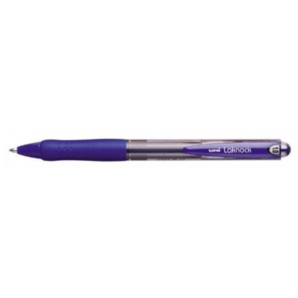 Stylo bille Laknock SN100/10 Rétract. Grip Pte Moy. 1mm Bleu UNI-BALL