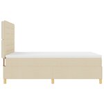 vidaXL Lit à ressort avec matelas crème 140x200 cm tissu