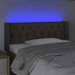 vidaXL Tête de lit à LED Taupe 93x16x78/88 cm Tissu