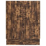 vidaXL Cadre de lit de rangement chêne fumé 200x200 cm