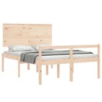 vidaXL Lit pour personne âgée sans matelas 140x190 cm bois massif