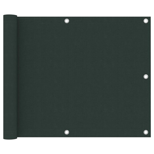 vidaXL Écran de balcon Vert foncé 75x500 cm Tissu Oxford