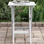 vidaXL Table d’appoint pliable blanc bois de peuplier massif