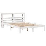 vidaXL Cadre de lit et tête de lit blanc 140x190 cm bois de pin massif