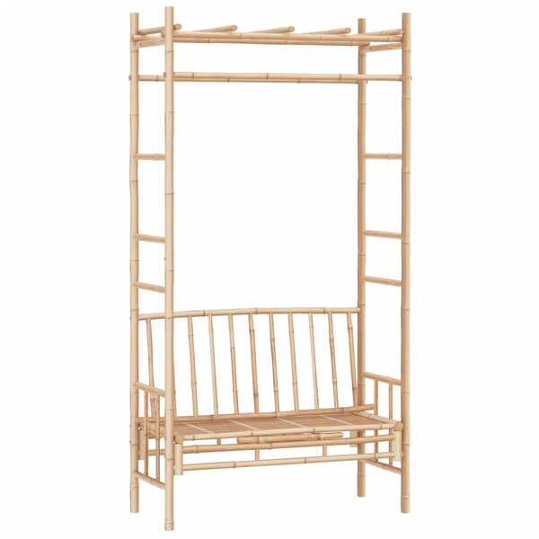 vidaXL Banc de jardin avec pergola 116 cm Bambou