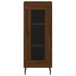 vidaXL Buffet haut Chêne marron 34 5x34x180 cm Bois d'ingénierie