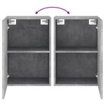 vidaXL Meubles TV muraux 2 Pièces gris béton 40 5x30x60cm bois ingénierie
