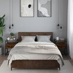 vidaXL Tables de chevet 2 Pièces chêne fumé 40x40x55 cm bois d'ingénierie