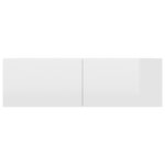 vidaXL Meuble TV Blanc brillant 100x30x30 cm Bois d’ingénierie