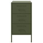 vidaXL Tables de chevet 2 Pièces vert olive 36x39x68 cm