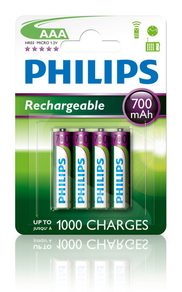 Philips piles rechargeable aaa lr03 700 mah