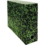 Boîte de transfert papier marbré dos 9 cm EXACOMPTA vert