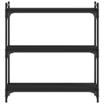 vidaXL Bibliothèque à 3 niveaux noir 80x30x86 cm bois d'ingénierie