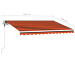 vidaXL Auvent automatique sur pied 350x250 cm Orange/marron