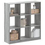vidaXL Bibliothèque sonoma gris 102x32x108 cm bois d'ingénierie