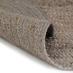 vidaXL Tapis fait à la main Jute Rond 240 cm Gris