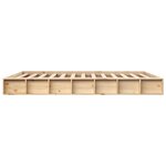 vidaXL Cadre de lit 180x200 cm Super King Bois massif